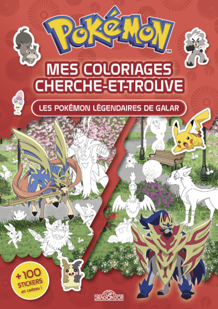 Pokémon - Les Pokémon légendaires de Galar - Mes coloriages cherche-et-trouve -  The Pokémon Company - DRAGON D OR