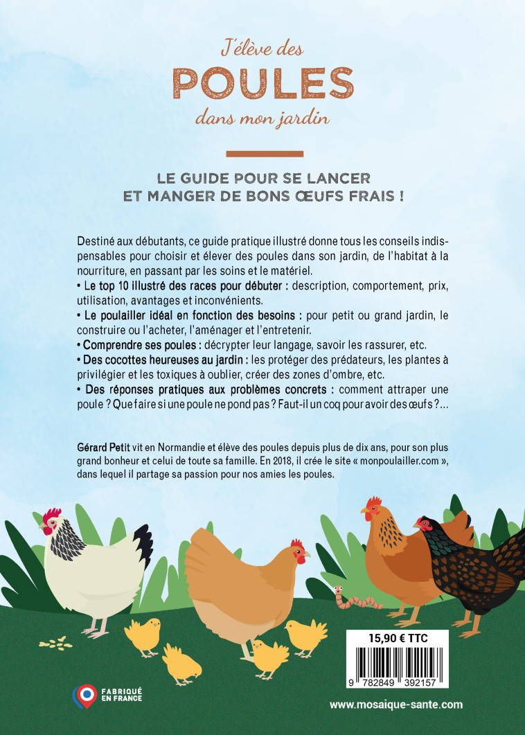 J'élève des poules dans mon jardin - Gérard Petit - MOSAIQUE SANTE