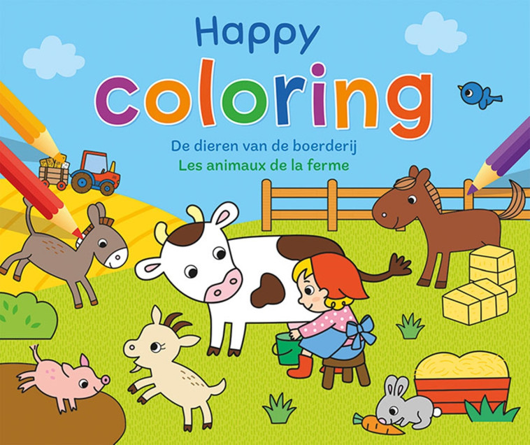 Happy coloring - Les animaux de la ferme - PETRA THEISSEN, PETRA - CHANTECLER