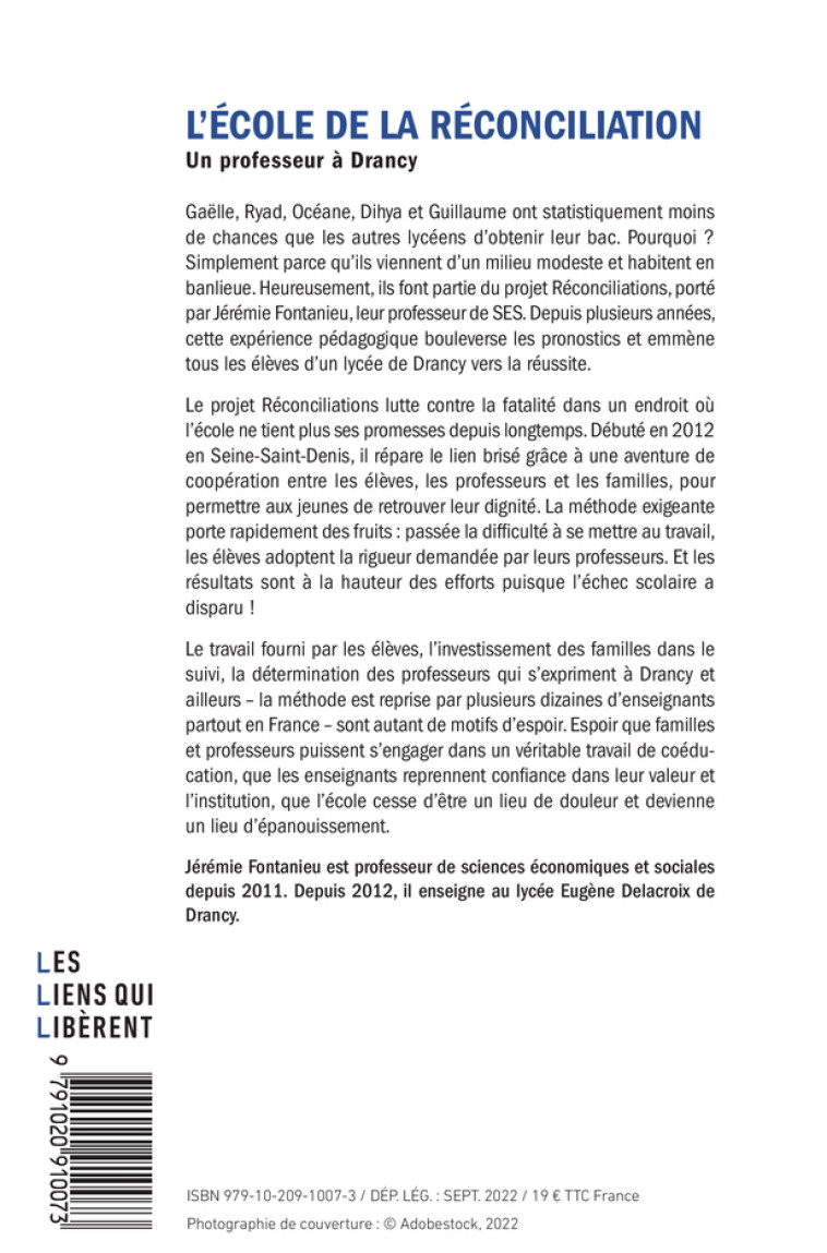 L'école de la réconciliation - Jeremie Fontanieu - LIENS LIBERENT