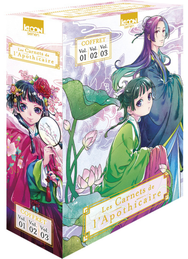 Coffret Les Carnets de l'apothicaire - volumes 1 à3 - Natsu Hyuuga - KI-OON