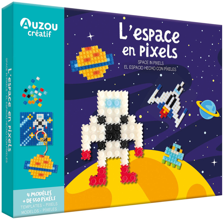 MON COFFRET D'ARTISTE - MES CRÉATIONS EN PIXELS - ESPACE - Jessica Das - AUZOU