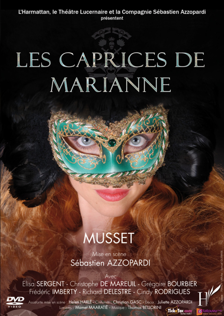 Les Caprices de Marianne -  Alfred de Musset, Sébastien Azzopardi - L'HARMATTAN