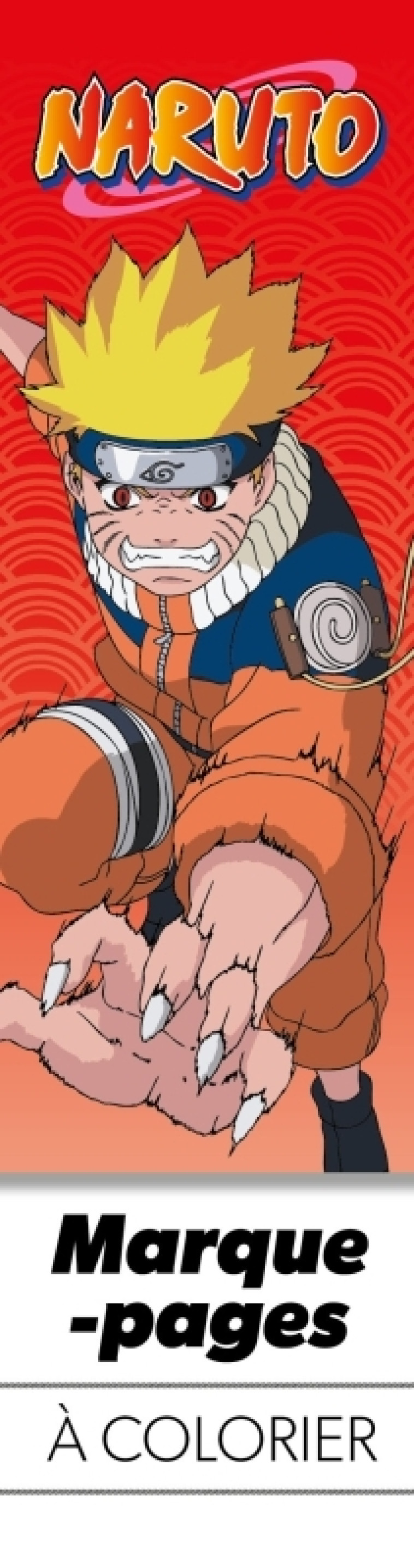 Marque-pages à colorier Naruto Vol. 2 (Rouge) -  Naruto - FLEURUS