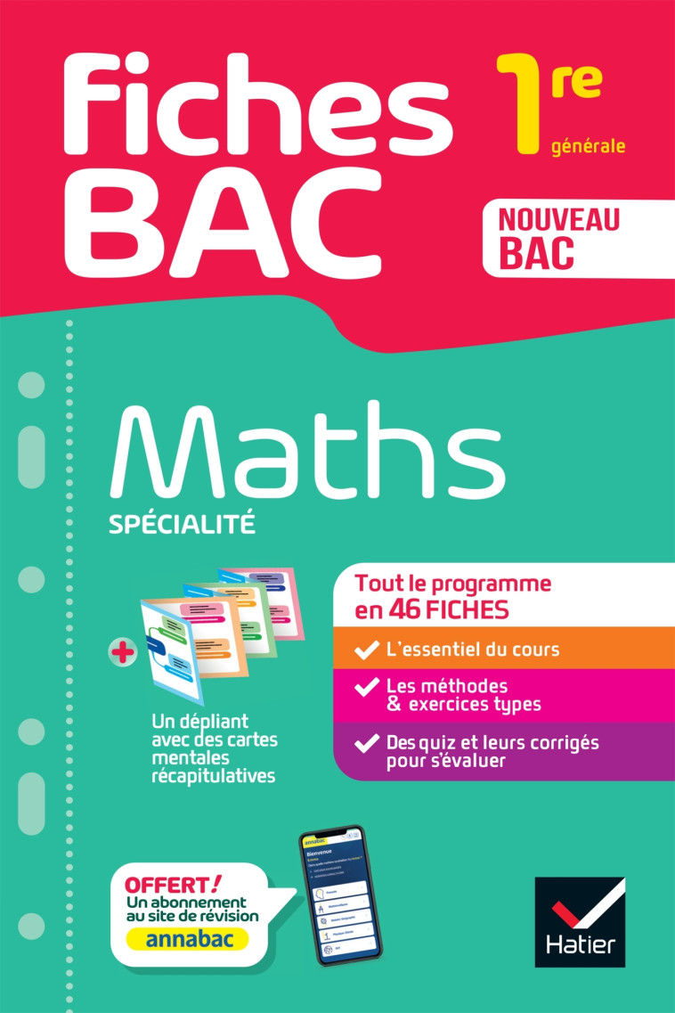 Fiches bac - Maths 1re générale (spécialité) - Michel Abadie - HATIER