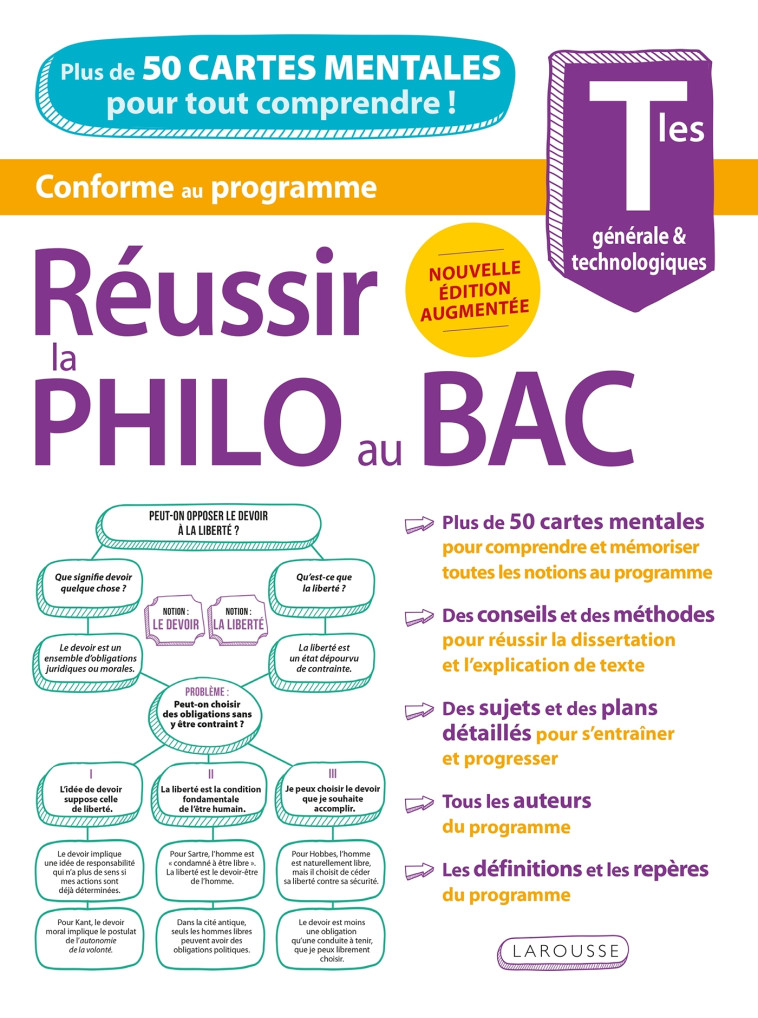 Réussir la Philo au Bac en cartes mentales - Arthur Guezengar - LAROUSSE