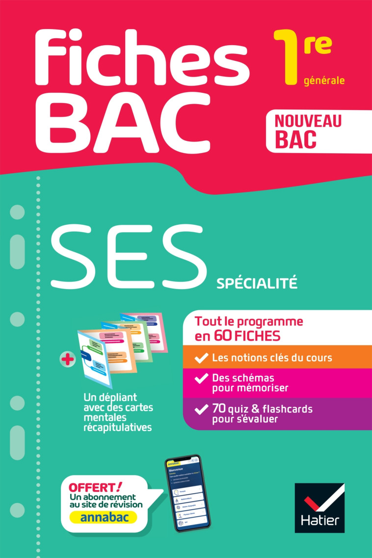 Fiches bac - SES 1re générale (spécialité) - Séverine Bachelerie-Marteau - HATIER