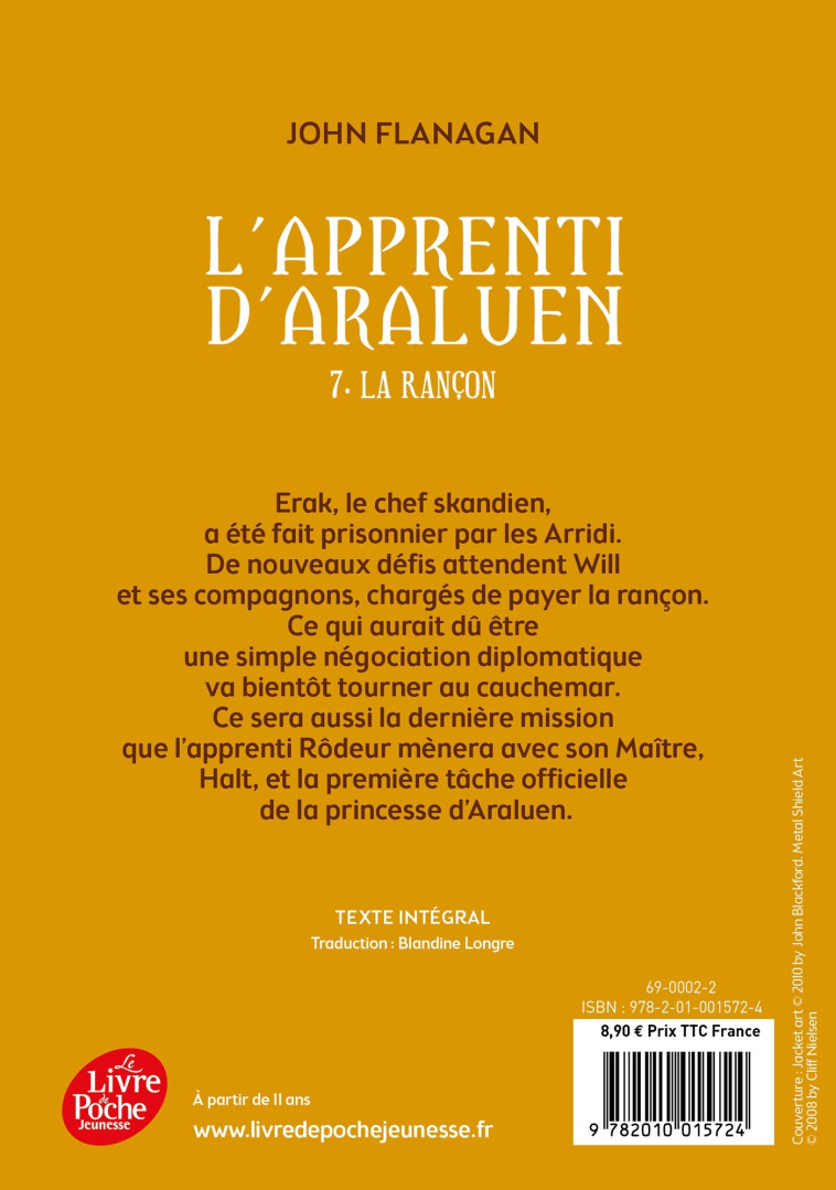 L'Apprenti d'Araluen - Tome 7 - La rançon - John Flanagan - POCHE JEUNESSE