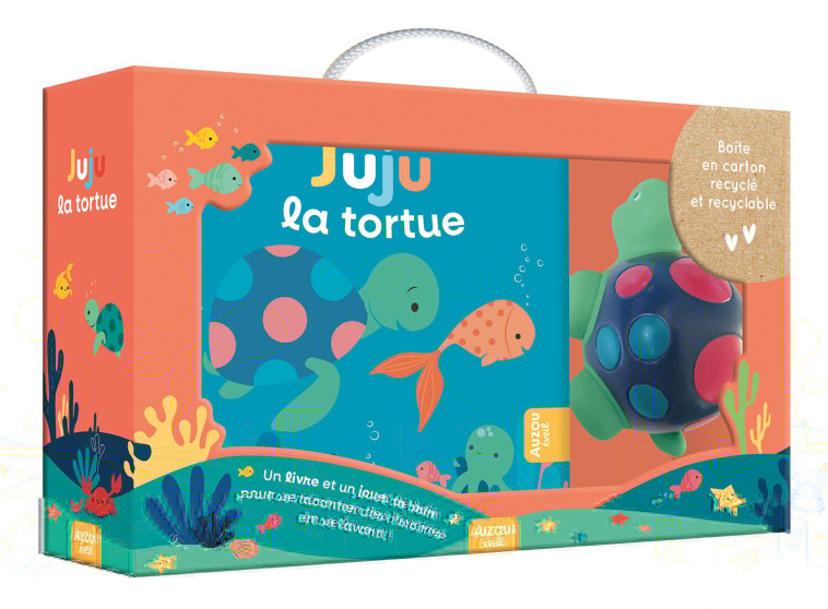 Mon premier livre de bain - Juju la tortue (valisette carton) - Jay FLECK - AUZOU