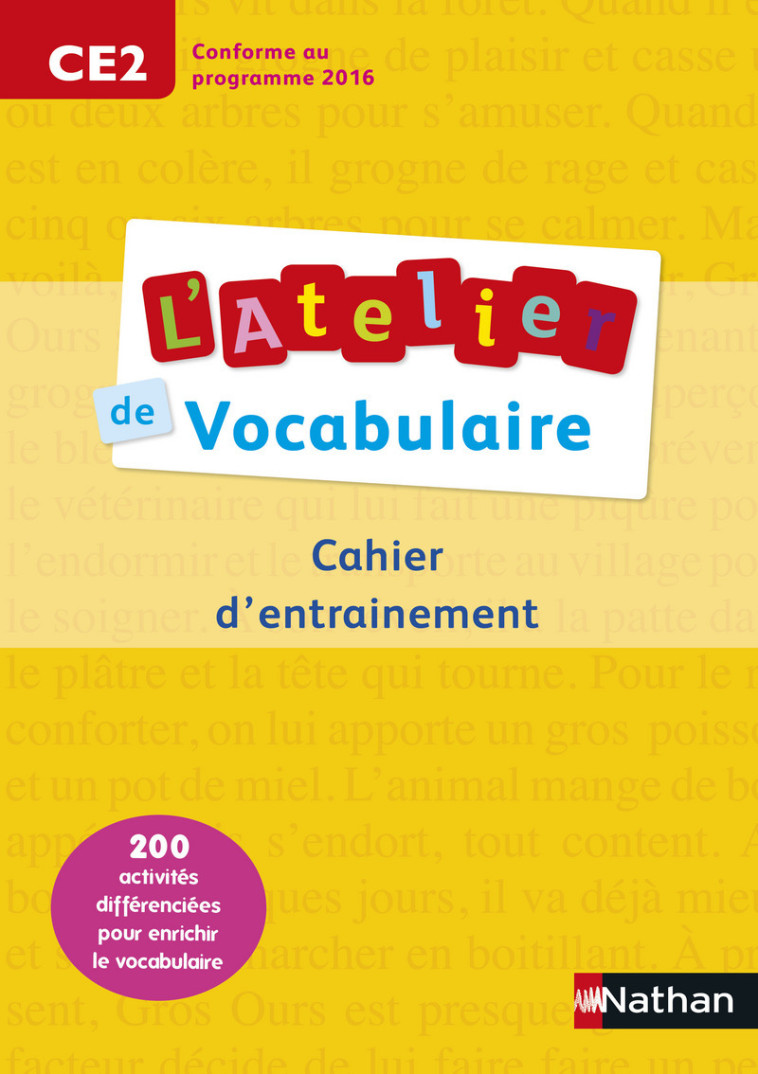 L'Atelier de Vocabulaire - cahier exercices - CE2 - Marianne André-Kerebel - NATHAN