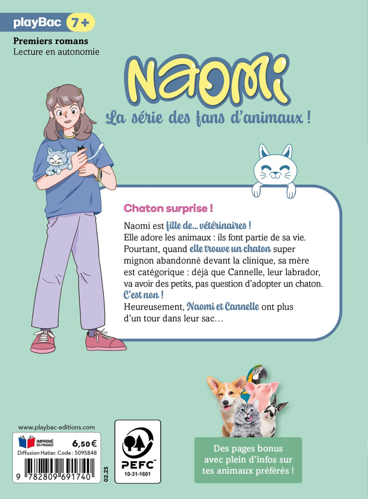 Naomi, fille de vétérinaire - Chaton surprise ! - Tome 1 - Sylvie Baussier - PLAY BAC