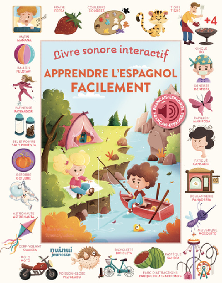 Apprendre l'espagnol facilement - Livre sonore interactif - Simona Giudizio - NUINUI JEUNESSE