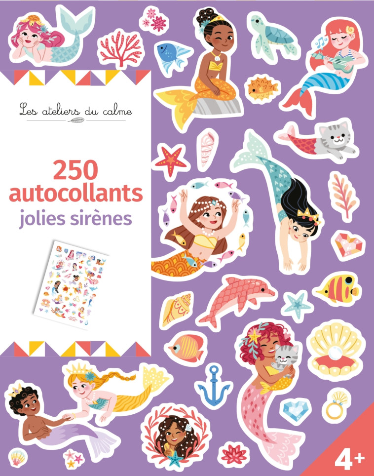 250 autocollants - jolies sirènes - Léa Fabre - DEUX COQS D OR