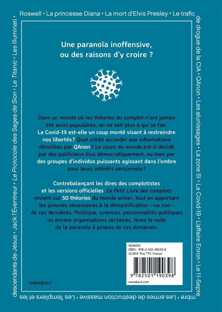 Le petit livre des complots - Joel Levy - MARABOUT