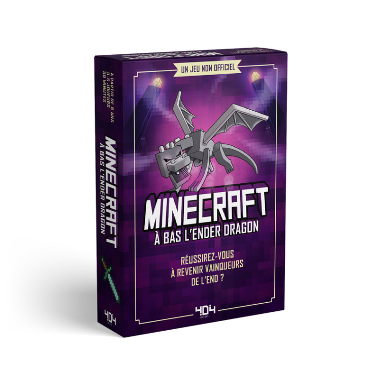 Minecraft - À bas l'Ender dragon ! - Le jeu de cartes - Nicolas Bonnefoy, Nicolas Bonnefoy - 404 EDITIONS